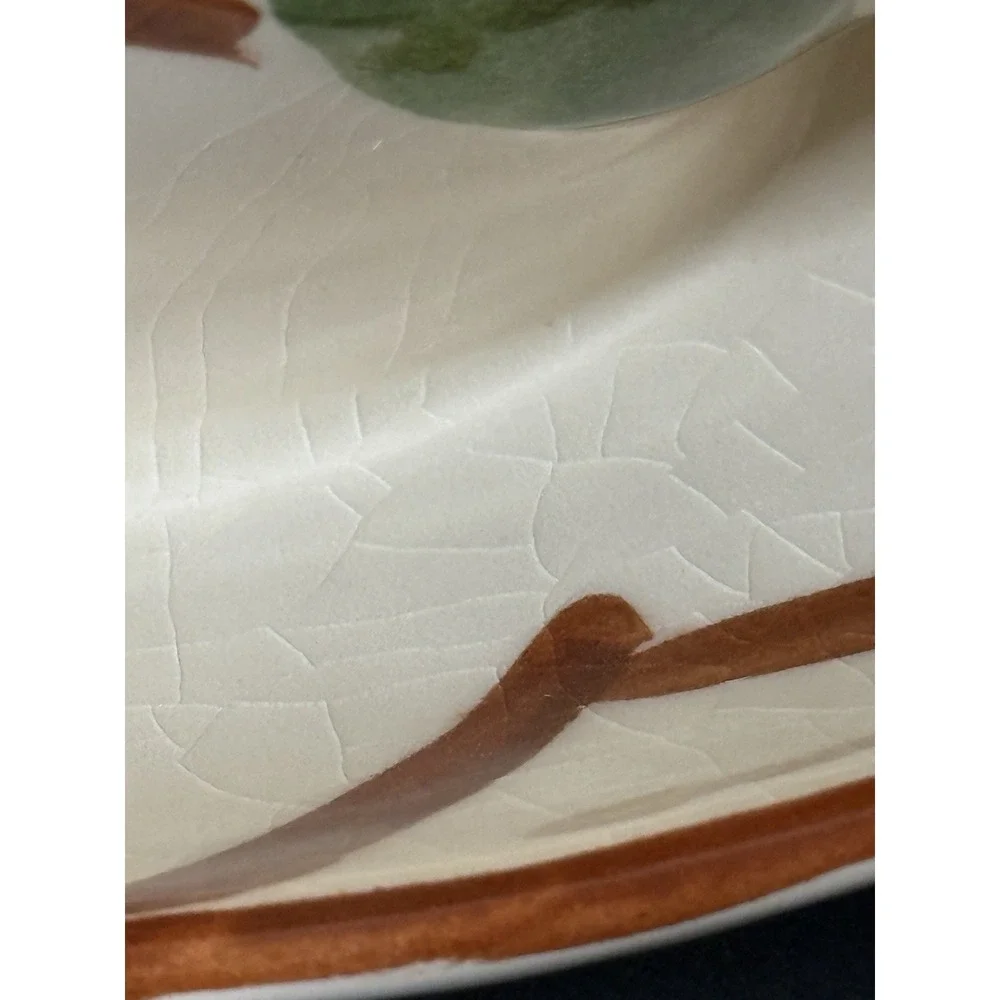Vintage Franciscan Apple Gravy Boat Attached Underplate Made England Ceramic GUC